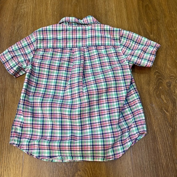EUC Ralph Lauren Short Sleeve Button Down Plaid Shirt 12 months - Picture 4 of 6